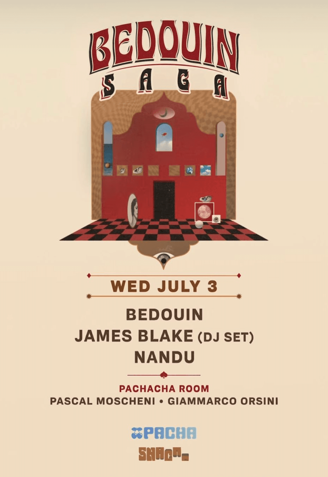 Bedouin Saga with James Blake and Nandu - Pacha - 03/07/2024